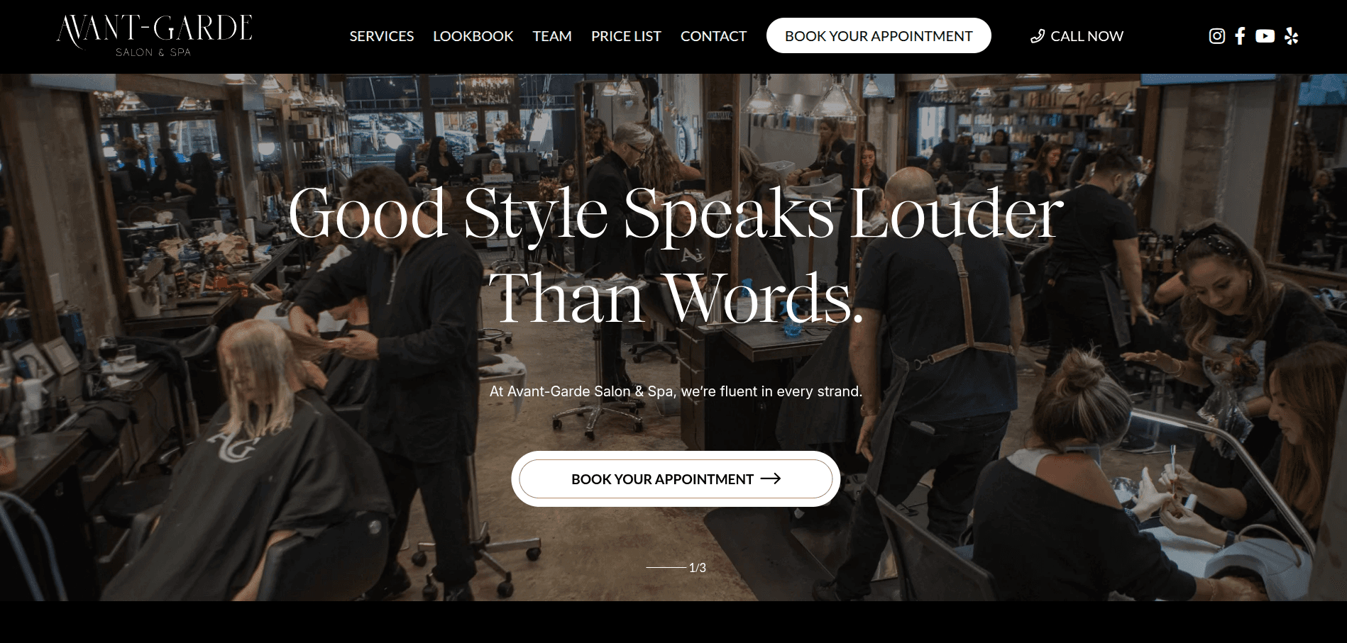 Avant Garde Salon & Spa Website